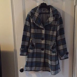Plaid peacoat